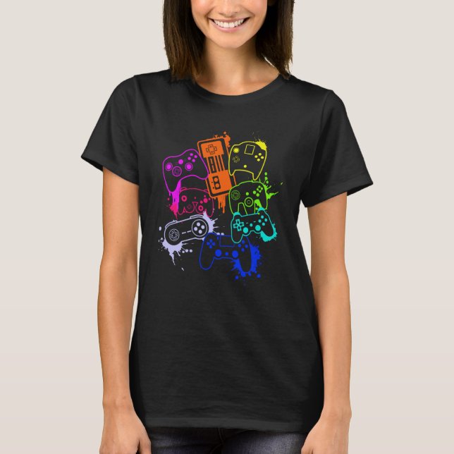 Spela in videospel i Retro Gamer T Shirt (Framsida)