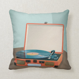 Spela in vintage med vinylpost kudde