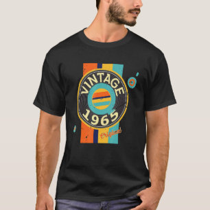 Spela in Vintagen Vinyl 1965 Birthday Record Playe T Shirt