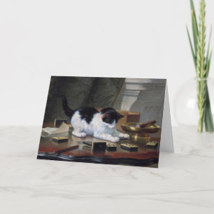 Spela Kitten av Henriëtte Ronner-Knip Tack Kort