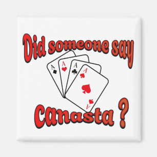 Spela kort Canasta Magnet
