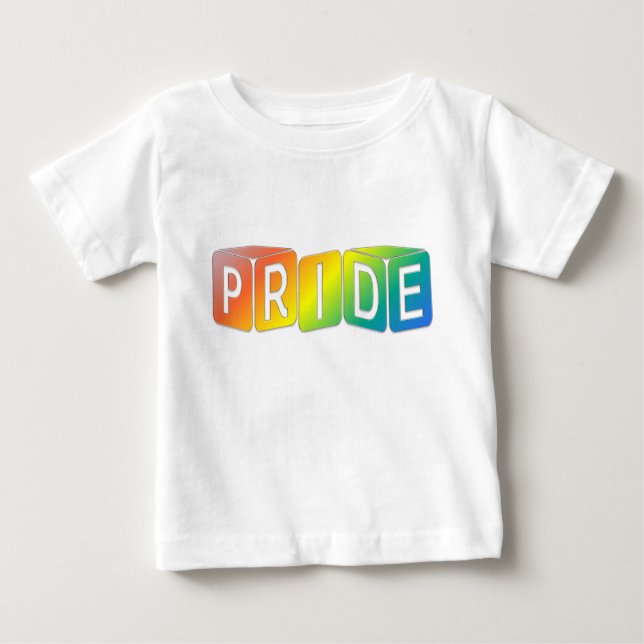 Spela kuber Regnbågsdesign Pride Tee Shirt (Framsida)