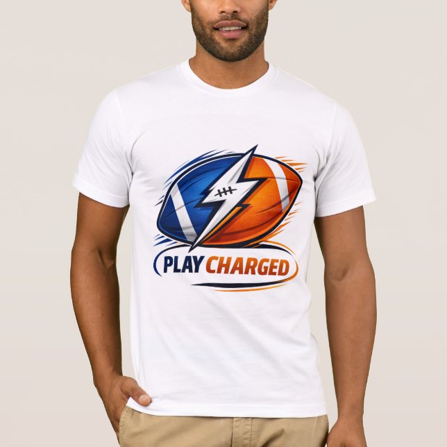 Spela Laddad Fotbollströja – Blixt Sport T Shirt (Framsida)