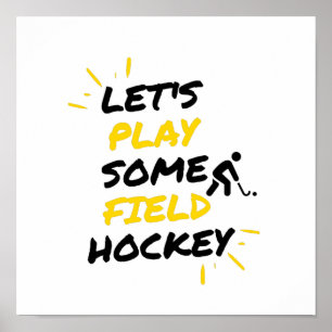 spela lite fält hockey poster