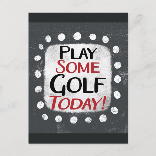 Spela lite golf idag vykort (Framsida)