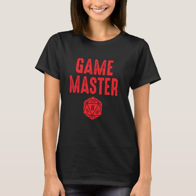 Spela Master Tabletop Rpg D20 Boardmatch Gamer T Shirt (Framsida)