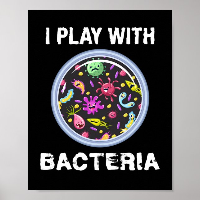 Spela med bakteriekemi för mikrobiologi poster (Framsidan)