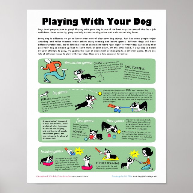 Spela med din Hund Poster (Framsidan)