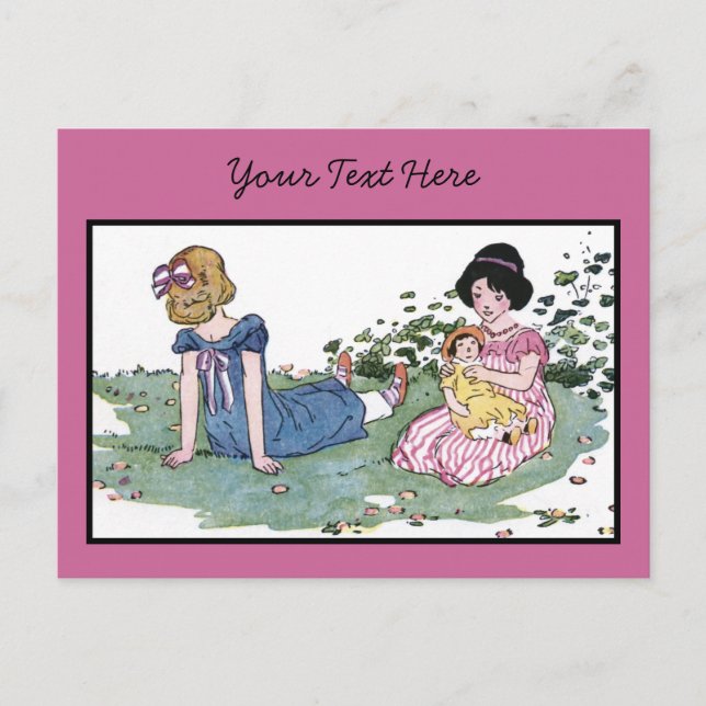 Spela med dockan vykort (Framsida)