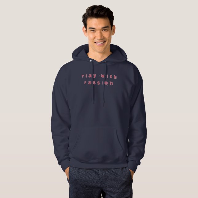 Spela med passion T-Shirt Hoodie (Hel framsida)