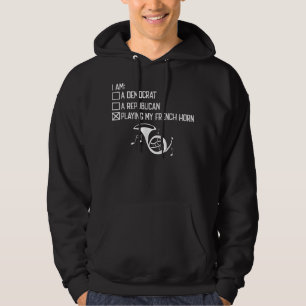 Spela min Fransk Horn - Marching Band Musician for Hoodie