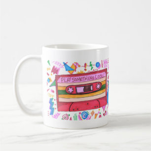 Spela något Coola Music Mixtape Art Slogan Kaffemugg