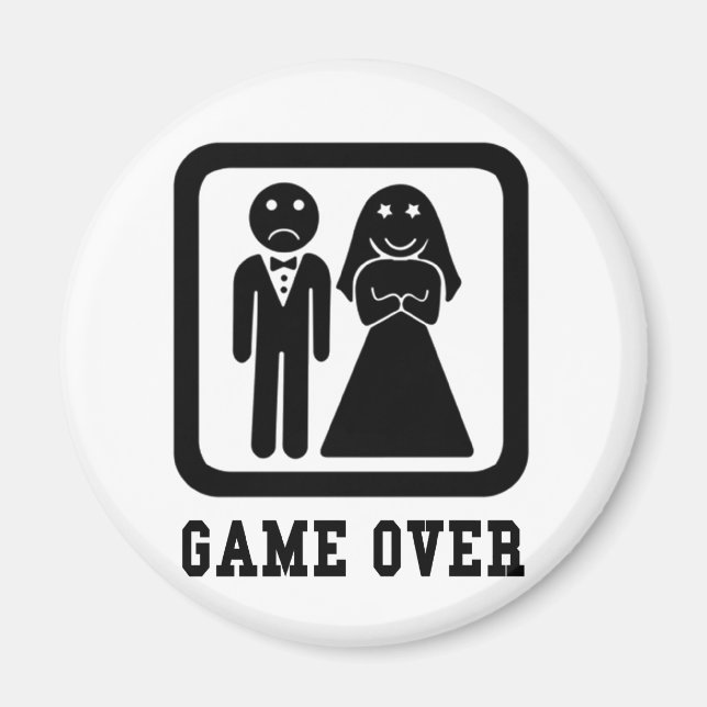 Spela över | Bachelor Stag Party Gift (Black/White Magnet (Framsidan)