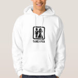 Spela över | Bachelor Stag Party Gift (Black/White Sweatshirt<br><div class="desc">Är han gifta sig? Stackars honom, gav över... Ge dig själv den här gåvan från fantastisk till brudgummen, det är roligt och verkligen står ut med den vita designen på svart bakgrund eller vice versa. Det är perfekt för bachelor och stoppa party, duschar, namn! Underbar svart på vit tittar hoodie,...</div>