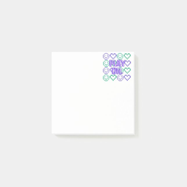Spela på & Gamingstil Pixelerade element Post-it Block (Framsida)