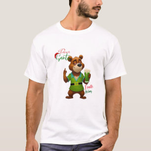 Spela på Ord Bear och Bear Funny jultomten T Shirt