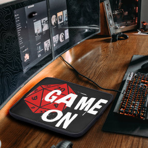 Spela på Roligt Black & Red 20 Sided Die Gamer Laptop Fodral