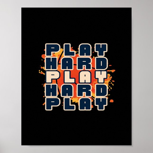 Spela så hårt - Motiverande nödvändigt Poster (Framsidan)