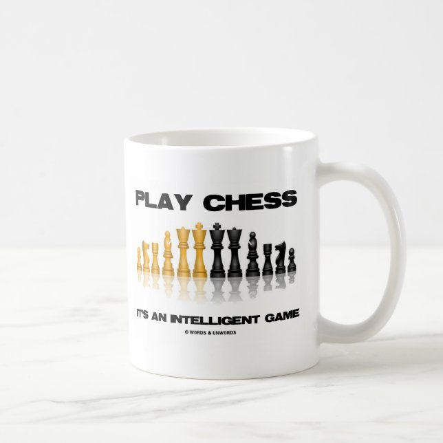 Spela schack Det är ett intelligent spel Kaffemugg (Höger)