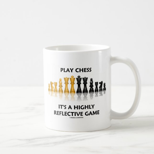 Spela Schack Det Är Ett Mycket Reflekterande Spel Kaffemugg (Höger)