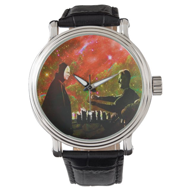 Spela schack med döden armbandsur (Framsida)