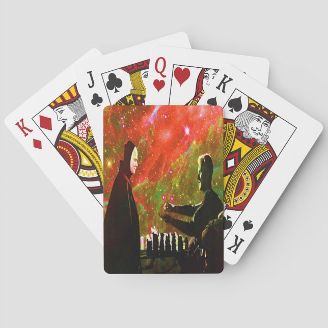 Spela schack med döden casinokort (Baksidan)