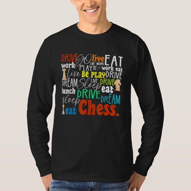 Spela schackspelschackspelschackspelschack i vilol t shirt (Framsida)