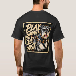 Spela Smart Spela Snabbt Schnauzer Fotboll Konst T Shirt