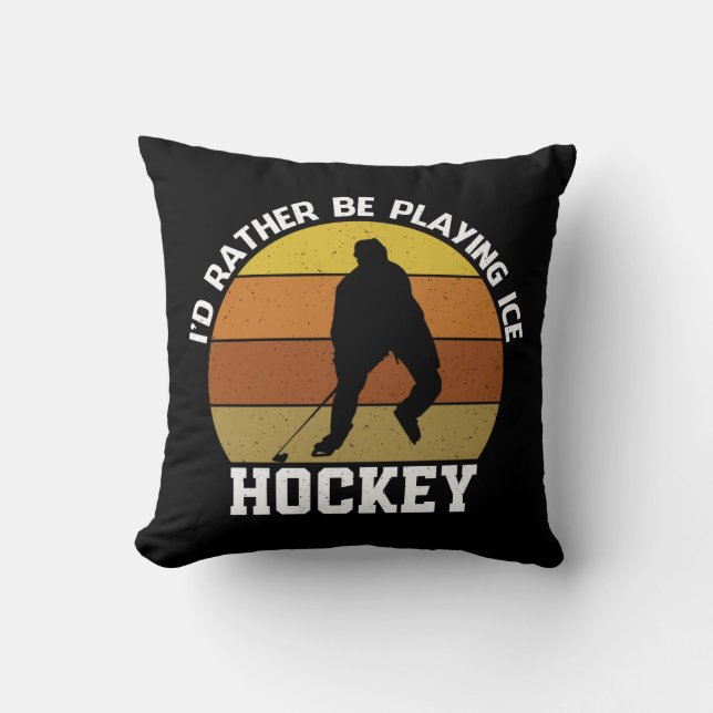 Spela snarare upp ishockey kudde (Framsida)