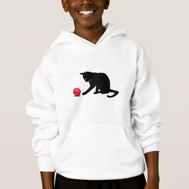 Spela spel i Cat Rolling Dice RPG Role Speling Lov T Shirt (Framsida)