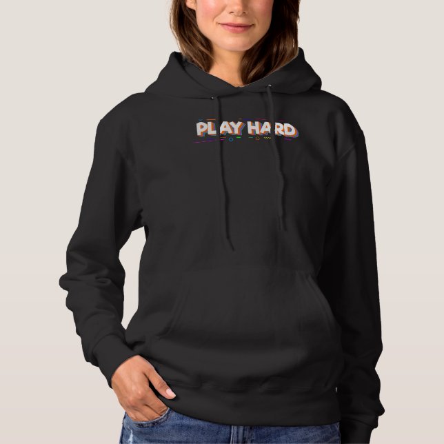 Spela spel med hårda spel t shirt (Framsida)
