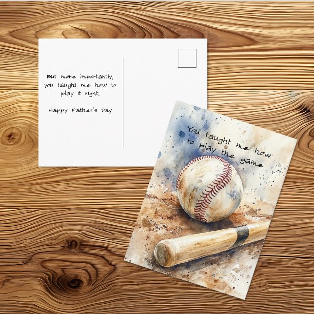Spela Spelet Baseball Fars Dag Vykort (Skapare uppladdad)