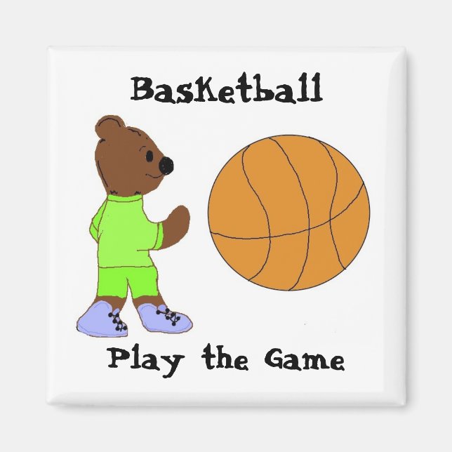 Spela spelet, basketboll magnet (Framsidan)