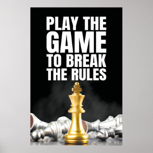 Spela spelet för att bryta Regler - Motivering Poster