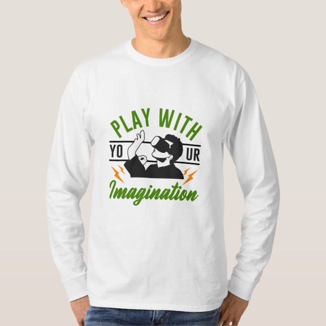 Spela spelfantast med din fantasi t shirt (Framsida)