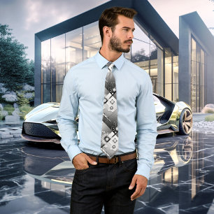 Spela svartvit och svart bilddeco Tie Slips