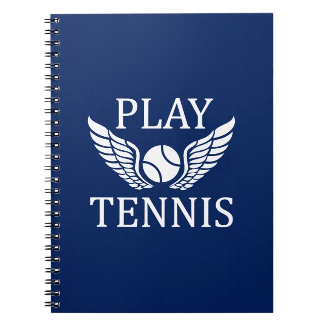 Spela tennis anteckningsbok med spiral (Framsidan)