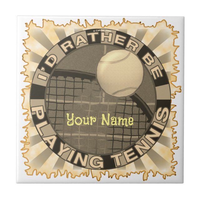 Spela tennis kakelplatta (Framsidan)