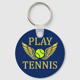 Spela tennis nyckelring