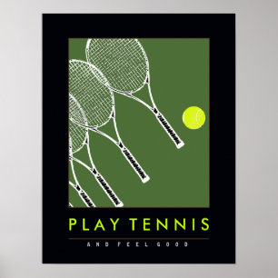 spela tennis poster