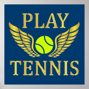 Spela tennis poster