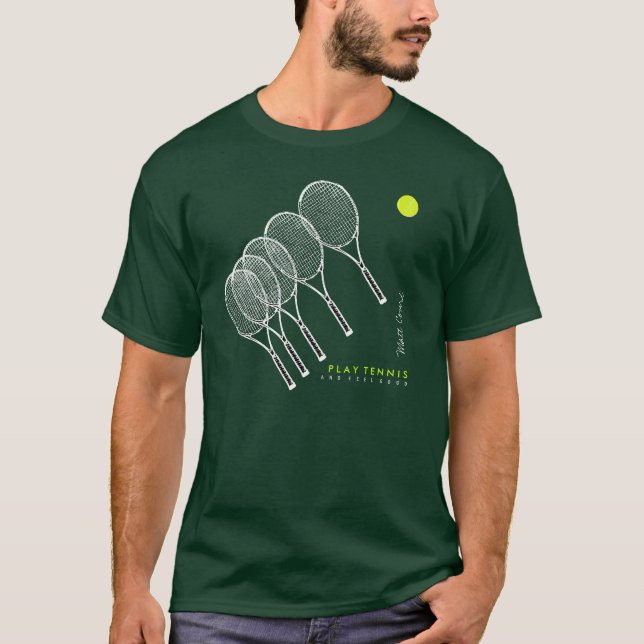 spela tennis/tennist tee (Framsida)