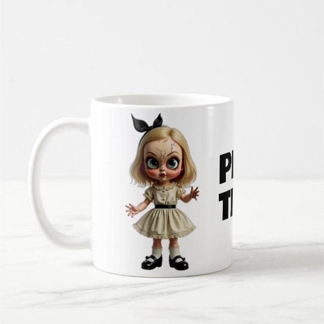 SPELA TID Novelty för skräckbild Kaffemugg (Vänster)