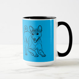 Spela upp Basenji Hund Sighthound Mugg
