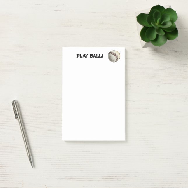 Spela upp basket Boll - Batter upp sport Post-it Block (Kontor)