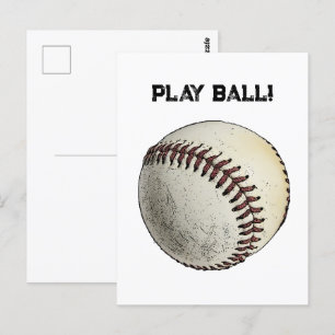 Spela upp basket Boll - Batter upp sport Vykort