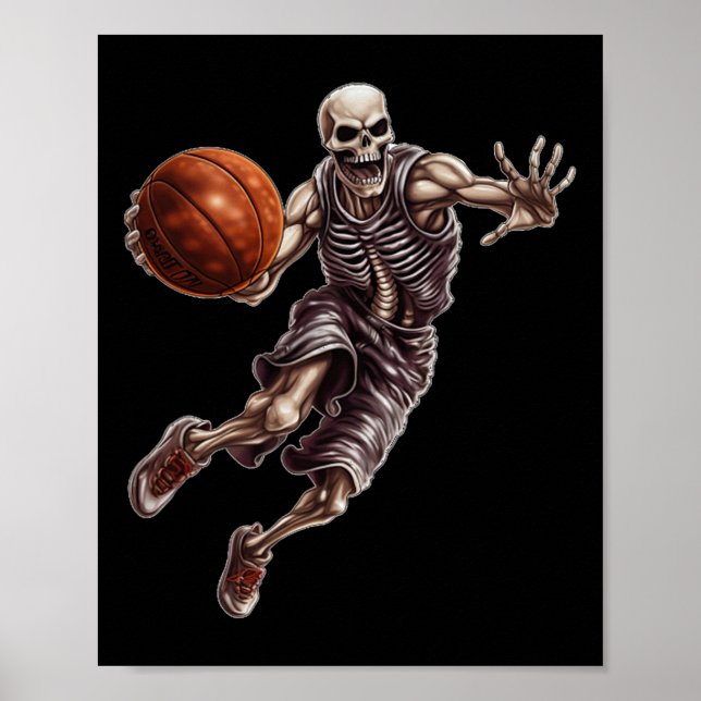 Spela upp Basketball Coola Funny Halloween 1 Poster (Framsidan)