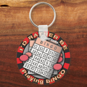 Spela upp Bingo-nyckelkedja Nyckelring