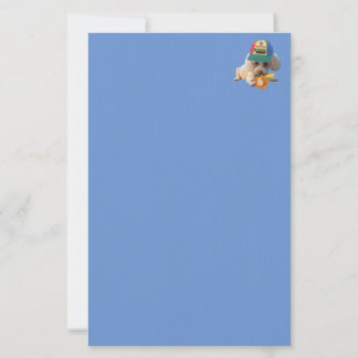 Spela upp Boll Pudel matchande Blue Stationery Brevpapper