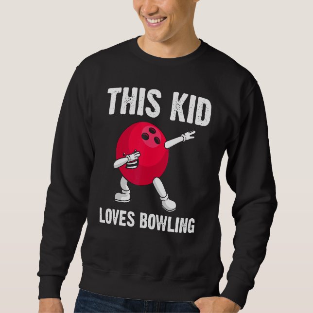 Spela upp Bowlareare spelfält i Bowling För barn G Lång Ärmad Tröja (Framsida)